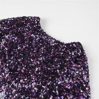 Vestido Corto De Mujer PB&ZA Primavera 2024 Elegante Y Versátil Con Decoración De Lentejuelas Cuello Redondo Espalda Abierta Estilo Casual - details 4