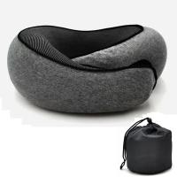 Cojín De Viaje Ajustable Portátil Para El Cuello En Forma De U De Memoria Esponja Soporte De Descanso Para El Cuello Estilo Caracol Suave Para Media Noche Y Sueño - details 10