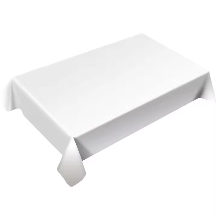 YUNIK HOME - Mantel de mesa Blacno, Mantel de PVC, Mantel de hule, Impermeable, Antiarrugas, Fácil de limpiar, Hule Cubre Mesa Anti Manchas, Ideal para Proteger Muebles, Protector de Mesa de Comedor o Cocina Rectangular. - 1