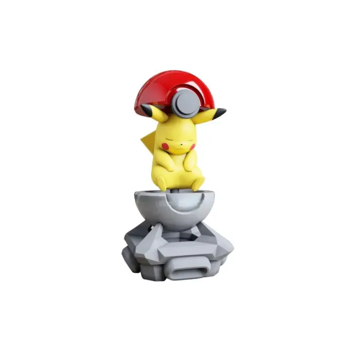 Figura Litten en la Pokeball impresa en 3d Figura Pikachu en la Pokeball Pokemon   Impreso en 3d - 1