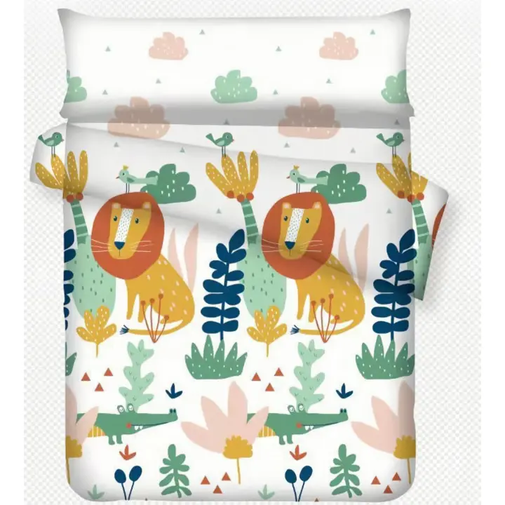Textil-Home - Juego de Funda Nórdica Infantil de Microfibra de Poliéster Suave - Funda Edredón, Bajera y Funda de Almohada - Cama 90 150x220 - 1
