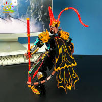 Bloques De Construcción HUIQIBAO Negro SunWuKong Guerriero Mecha Robot Figura De Acción MOC Juguetes De Construcción Para Niños Exhibición De Ciudad - details 11