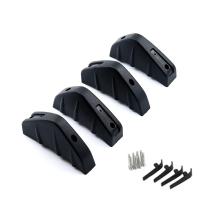 Nuevo 4pcsSpoiler Trasero Modificado En Patrón De Fibra De Carbono Roja Y Negra Para Coche Difusor De Bumper Anti-colisión - details 3