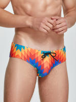 SEOBEAN Shorts De Natación Para Hombre Traje De Baño De Surf Deportivo Bikini De Dos Piezas Estilo Triángulo Material Poliéster Y Spandex - details 8