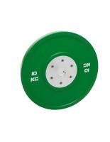 OZIO FITNESS Disco Olímpico Bumper 10 Kg 50mm Verde Competición Musculación Fitness - details 2