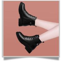 Botas De Chelsea Negras Cortas Para Mujer Zapatos De Caminar No Resbaladizos En Invierno Botas De Moda Cómodas Con Solado Grueso Y Cierre De Cremallera - details 6