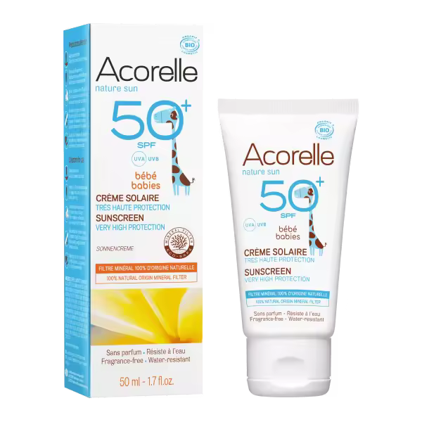 Crema solar bebé SPF50+ Acorelle 50ml. - 1