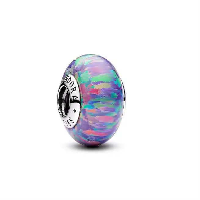 PANDORA Charm Moments 791691C05 morado，Viene con un embalaje de caja de regalo completo. - 1