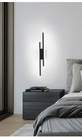 Lámpara De Pared Moderna LED Nordic 12W Negra Con Sombrilla De Acrílico Iluminación Dual Interior Para Cocina Dormitorio Estudio Baño - details 8