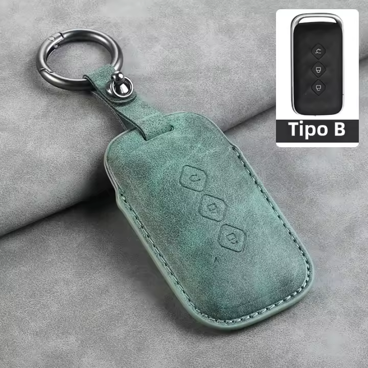 Funda De Llave De Coche En Cuero Para Chevrolet Aveo Trax Groove Captiva 2024 Wuling Estuche De Pestaña 3 Botones Accesorio Para Llave De Remoto - 1