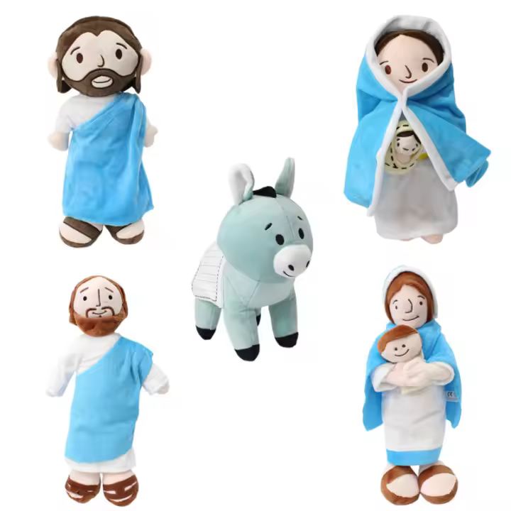 Muñeco Suave De 30CM De Jesús Y Virgen María Juguetes De Peluche Cristianos Y Religiosos Para Adultos Relleno De Algodón PP - 1