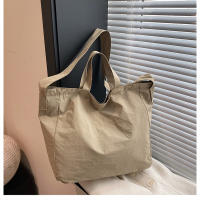 Bolso De Hombro Para Mujer De Lona Gran Capacidad Estilo Literario Ligero Y Sencillo Bolso Cruzado Con Manija De Viaje - details 43