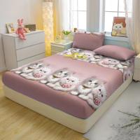 Sábana Ajustable De Poliéster 100% Con Estampado De Animales Divertidos Sábana De Cama Para Dormitorio Sin Almohadillas - details 2