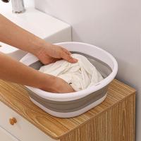 Grande Lavabo Plegable Portátil De Plástico Comprimido Para Uso Doméstico Y Viajes Lavado De Ropa Y Verduras - details 3