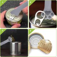 Tapas para latas de comida para mascotas, tapas para cucharas de comida para gatos, abridor con linda forma de pata, espátula de silicona para almacenamiento de perros (gris) - details 2