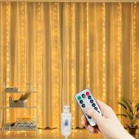 Guirnalda De Navidad Con Luces De Cuerda Para Dormitorio Y Cortinas Control Remoto USB Decoración De Hogar Para Año Nuevo 2025 Regalos De Navidad Árbol De Navidad - details 16