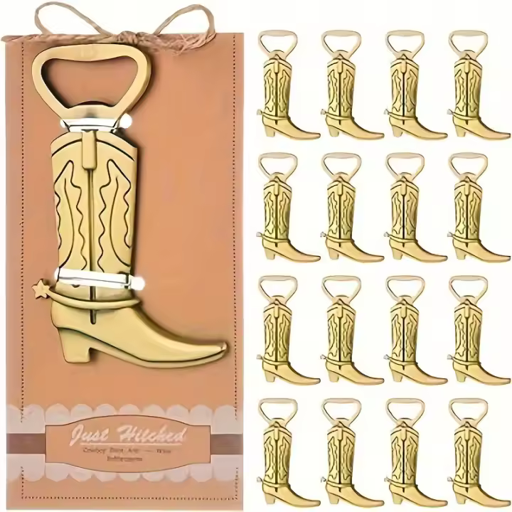 Abrebotellas De Botas De Vaquero Retro Para Regalos De Boda Souvenir De Fiesta Cerveza Abrepuertas De Aleación De Zinc - 1