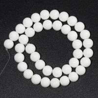 Talismán De Onix Blanco Redondo Suave Piedra Natural Para Creación De Joyas Pulsera Collar Accesorio Espaciador 4/6/8/10/12mm - details 1