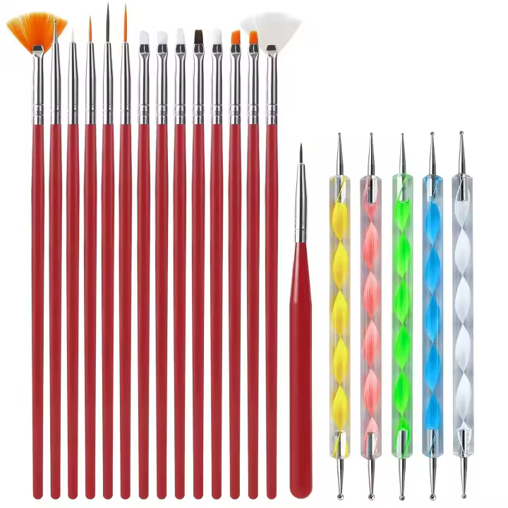 Set De Pinceles Para Uñas Profesionales Para Acrílico UV Gel Dibujando Puntos Manicura Arte De Uñas Herramientas De Accesorios De Maquillaje - 1
