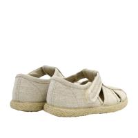 Tokolate sandalia de niño en lona con cierre velcro color azul o piedra - details 1