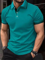 Camisa Polo De Color Sólido Para Hombres Y Mujeres Verano Moda Transpirable Manga Corta Camiseta Top De Ropa Masculina - details 4
