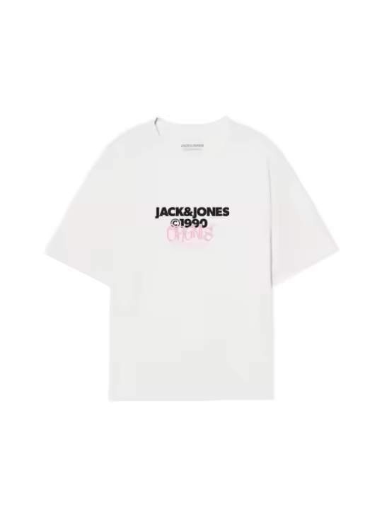 Camiseta JACK & JONES JORBUSHWICK TEE SS CREW NECK FST 12263939 Blanco Blanco - 1