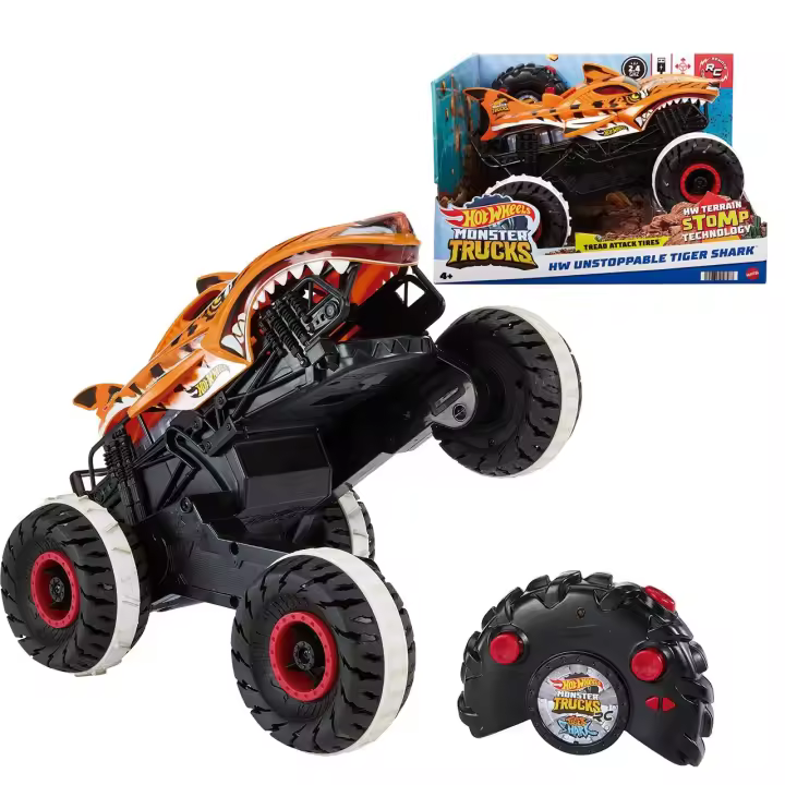Hot Wheels Monster Trucks Radio Control Coche de juguete teledirigido (Mattel HGV87) - 1