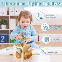 Cubo de Actividades Montessori para Niños | Juegos de Madera y Ábaco - details 1