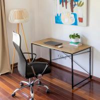 DUPI Escritorio de Ordenador Easy | Estructura Metálica Resistente | Multifuncional para Estudio u Oficina | Taupe-Negro - details 0