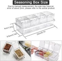 Caja de condimentos transparente de 4 piezas, juego de caja de condimentos de acrílico, receta de almacenamiento de condimentos - details 0