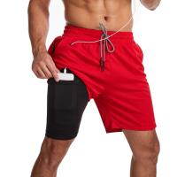 Shorts De Correr Para Hombre 2 En 1 Entrenamiento Fitness Terciopelo Verano Deporte Calzoncillos Cuarters Ajustados - details 0
