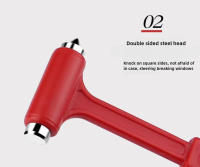 Martillo De Seguridad Para Emergencias En Coche Rompe Ventanas Y Cinturones De Seguridad Herramienta De Escape De Emergencia De Aleación De Hierro Y Plástico Rojo - details 6