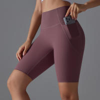 SSITO Pantalones cortos con bolsillos para Gimnasio y Yoga, pantalones cortos de secado rápido para trotar, entrenamiento de Cycling activo, Pantone cortos de Gimnasio para entrenamiento, Fitness, High Belt - details 21