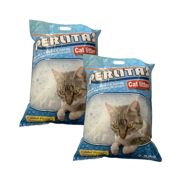 RIBECAN - Perlitas Cat Litter (15 kg) - Arena Gel Sílice para Gatos (2 Bolsas de 7,5 kg) - 1