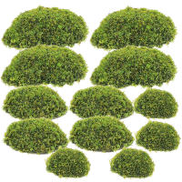 12 Pcs Piedras De Mostrador Artificiales Para Bonsái Decoración De Micro Paisaje Imitación De Rocas Mostrador Verdes Falso Plantón Para Oficina - details 1