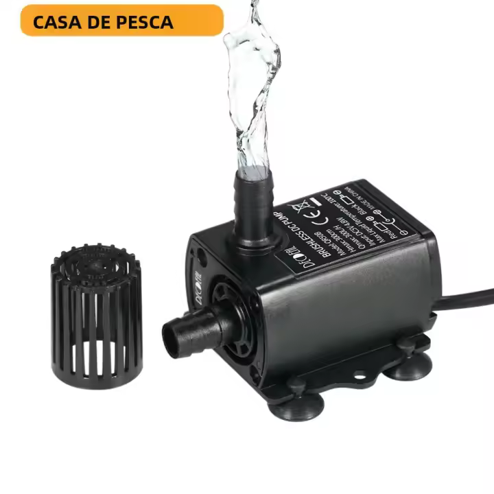 Bomba De Agua Submersible Sin Escobillas Ultra Silenciosa USB DC5V 4.8W Para Acuario Circulación 300L/H Elevación 300cm Resistente Al Agua - 1