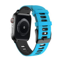 Correa De Reloj De Silicona Para Apple Watch Compatible Con Series 8 Se 9 7 6 5 4 3 Ultra2 Tamaños 44mm 40mm 49mm 45mm 41mm 38-42mm Color Variado - details 12