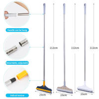 Cepillo De Limpieza Ajustable 2 En 1 Para Baño Y Hogar Con Escobilla De Pelo Rígido Y Lámpara Squeegee Herramienta De Limpieza Para Rincones Y Pisos - details 6