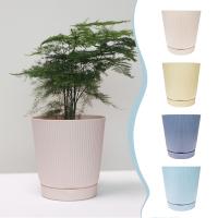 Macetas Pequeñas Con Tazón Floral Maceta Gruesa De Plástico Maceta Respirable De Terracota Con Bandeja Para Jardín - details 0