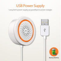 Alarma Inteligente Tuya Zigbee Con Sirena Sensor De Temperatura Y Humedad Para Seguridad Doméstica Con Alertas De Estroboscopio Compatible Con Hub TUYA - details 5