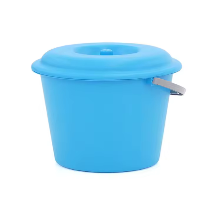 Cubo basura 16 l con tapa azul - 1