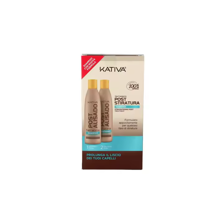 Kativa Post Alisador Keratin Kit (champú+acondicionador), Kativa Post Alisado  Una Línea Especialmente Formulada Para Prolongar El Efecto De Alisado En El Cabello  Manteniéndolo Ordenado  Dócil  Con Brillo Y Suavidad Por Más Tiempo. - 1