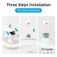 Lámpara De Techo LED E27 Con Control Remoto 85-265V Dimmable 24W Luz De Ventilador Inteligente Para Decoración De Dormitorio Y Cocina - details 1
