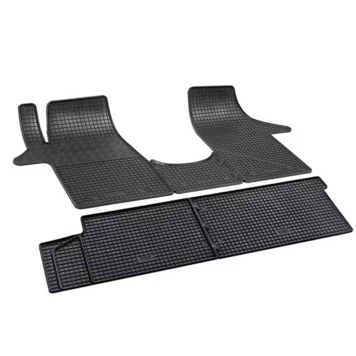 Alfombrillas alfombras de goma a medida para VW T5 Transporter I y II fila desde 2003- - 1