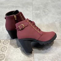 Botas De Tacón Alto Para Mujer 2023 Primavera Invierno Calidad Superior Con Cordones Modernas Europeanas PU Botines De Tacón Con Entrega Rápida - details 17