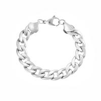 Pulsera De Cadena Cubana Punk Para Hombre 21cm Color Oro Y Plata Acero Inoxidable 12mm Cadena De Mano Joyería De Fiesta Regalo Para Hombres - details 6