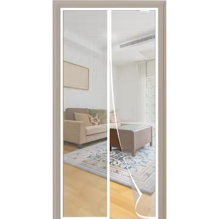 Mosquitera magnética para Puerta, 140x210 cm, mosquitera para Puerta de Balcón sin taladrar, adecuada para Puertas de balcón, Puertas de Ventana, de Terraza Puertas, color Blanco - 1