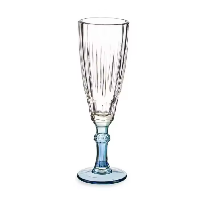 Copa de champán Vivalto Exotic Azul Cristal 170 ml - 1