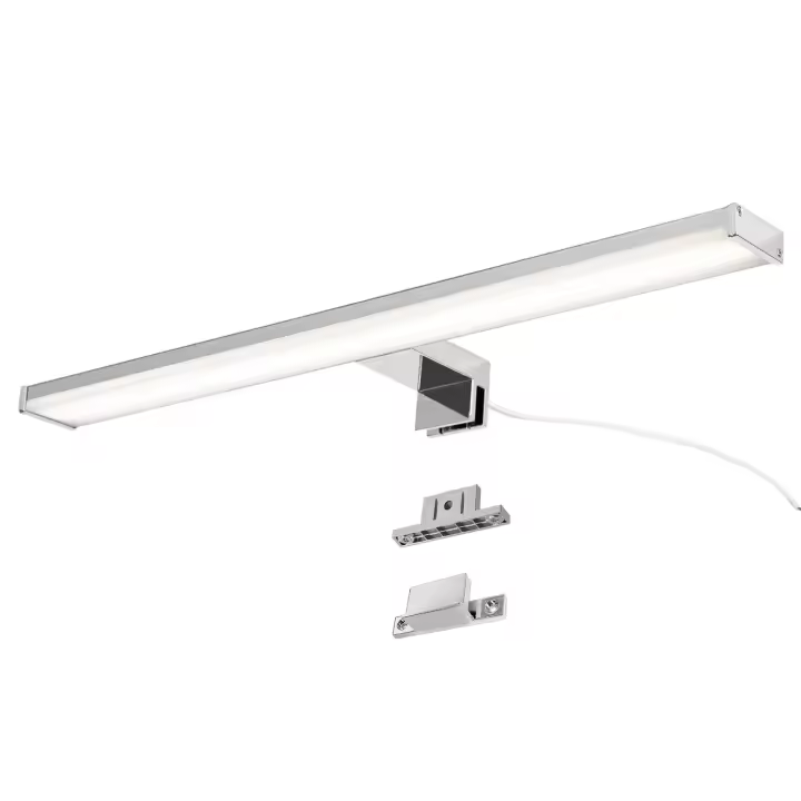 Aplique de pared LED 12W 50 cm IP44 para baño, espejo y mueble, slim, aluminio cromado o negro con luz blanca neutra 4000K ALPINALUZ - 1