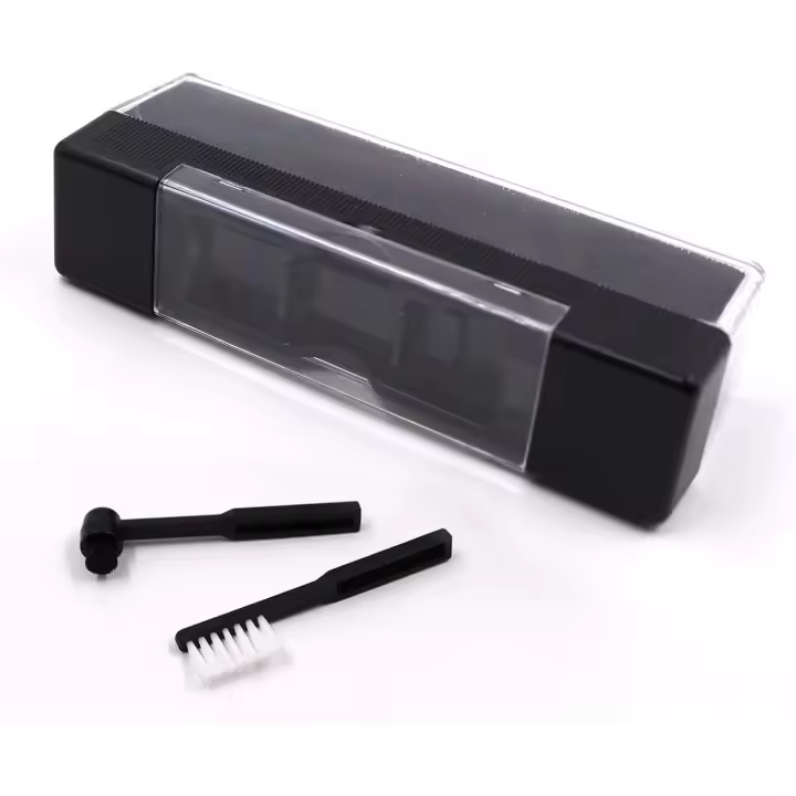 Kit de limpieza de discos, cepillo de terciopelo antiestático 3 en 1 para limpieza de discos, con cepillo para eliminar el polvo y cepillo para la aguja del tocadiscos. - 1